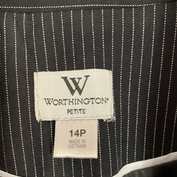 Worthington Pin Stripe Jacket Sz 14P - Picture 4 of 4